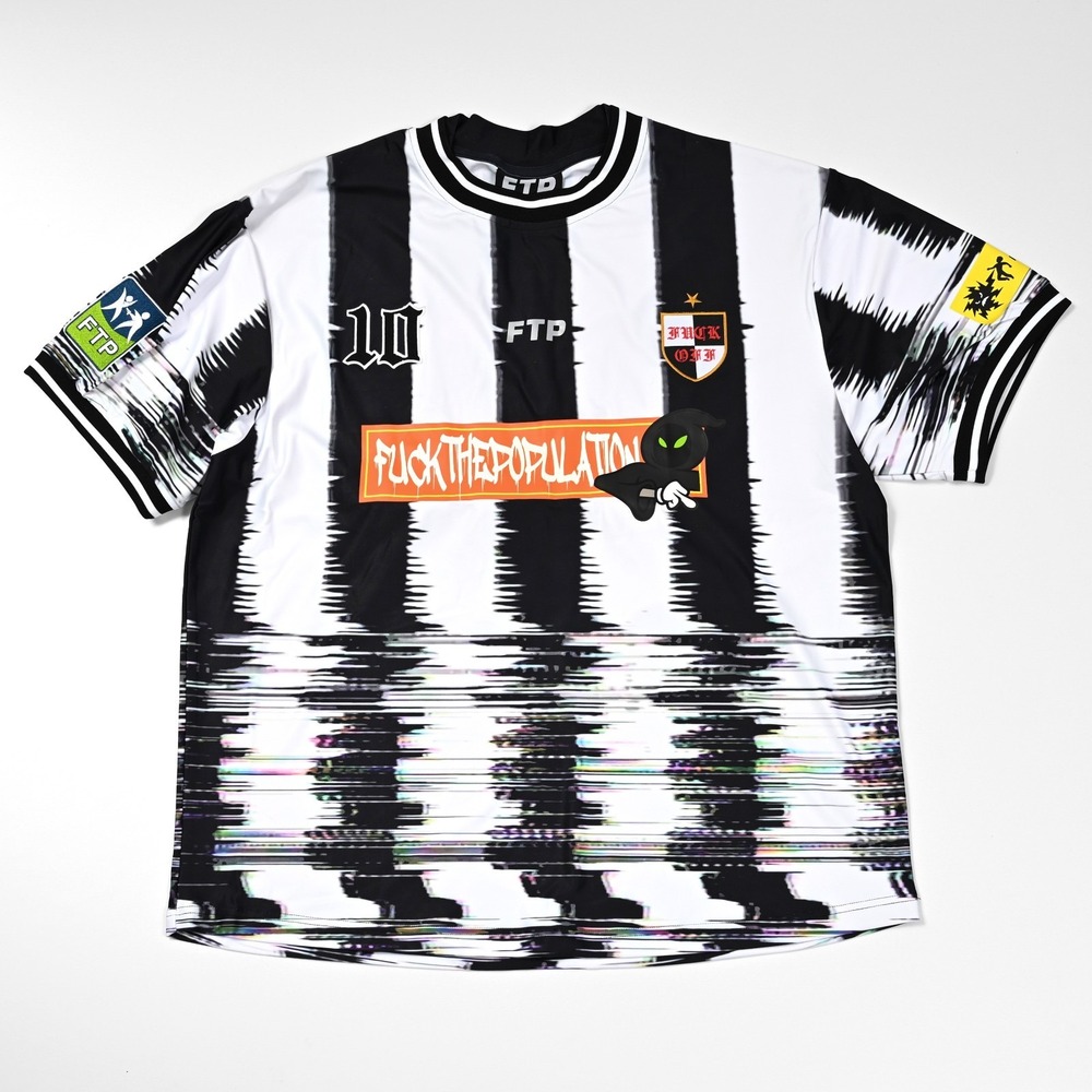 FTP - Blurred Vision Soccer Jersey‎ in White - Size XL - Deadstock Patches
